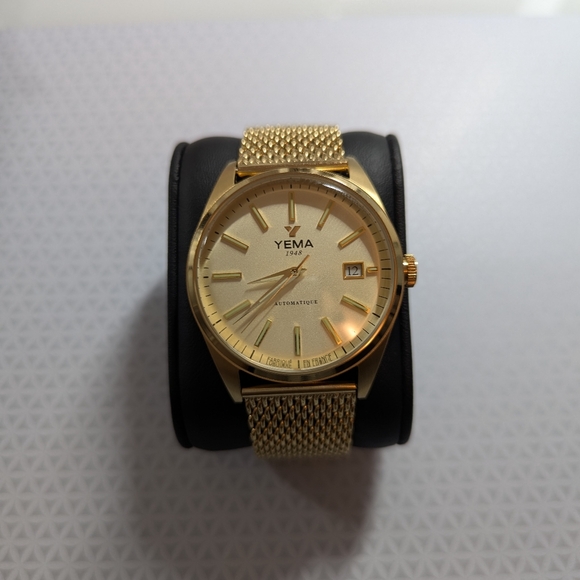 YEMA CLASSIC GOLD PVD AUTOMATIC WATCH - Picture 3 of 7